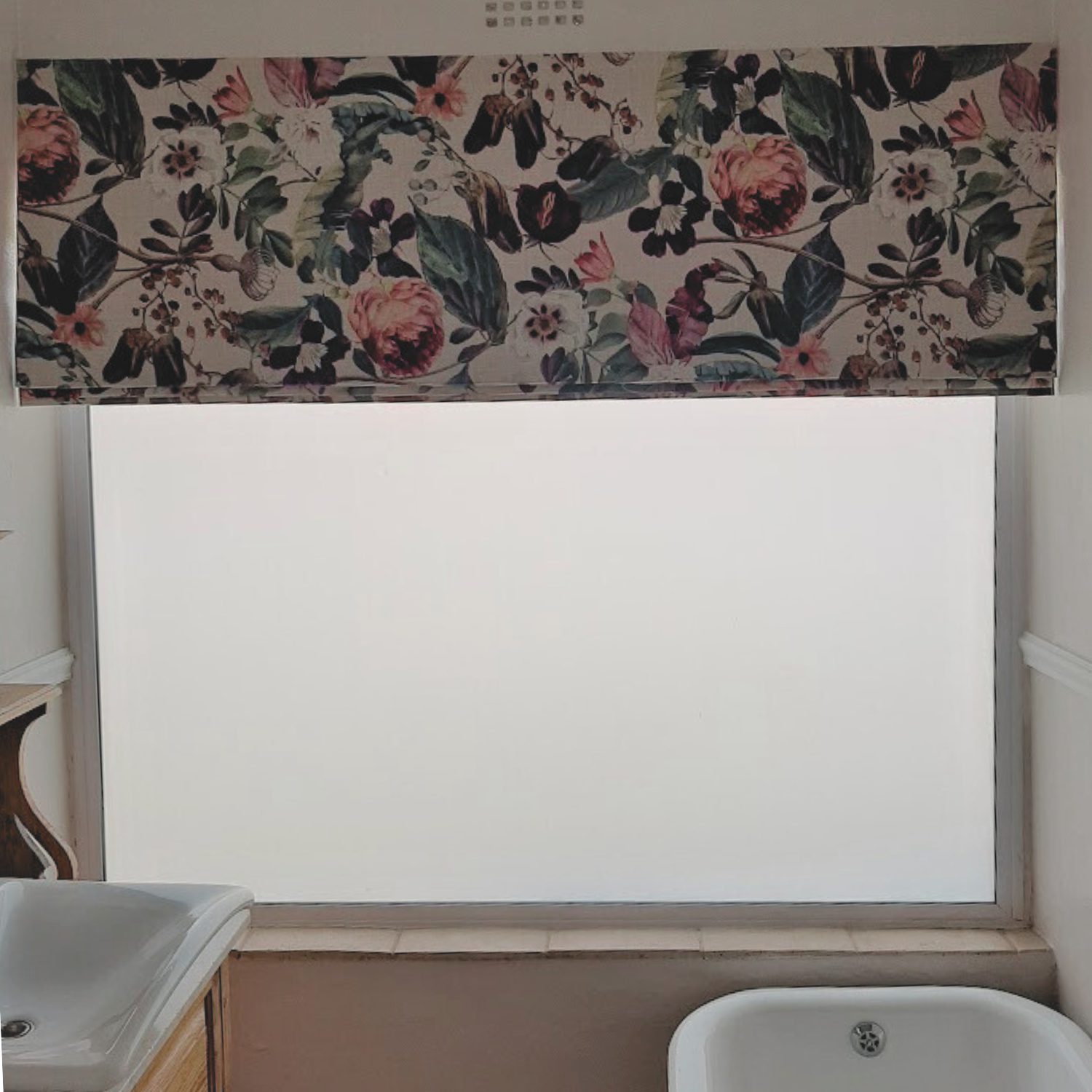 Roman blind — installed — Certain Curtains