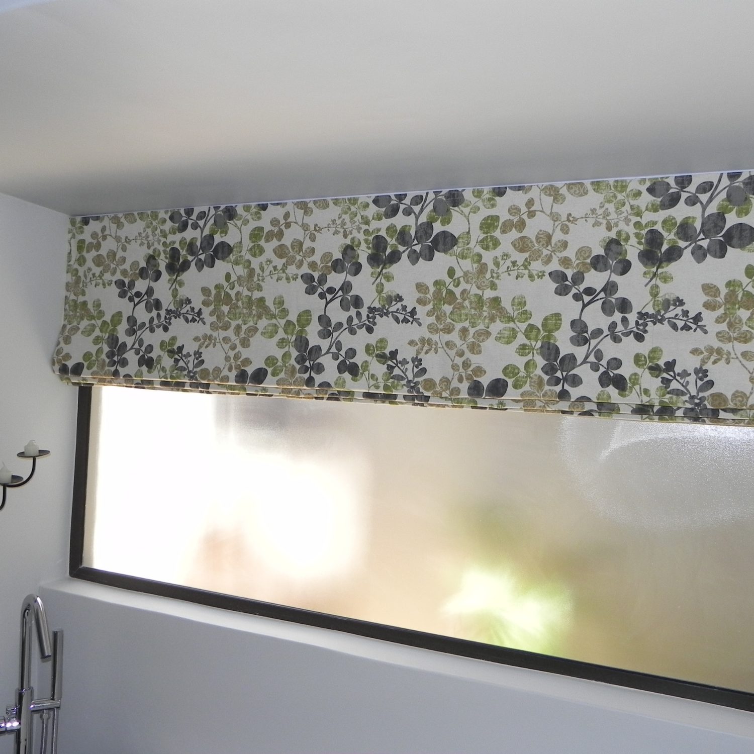 Roman blind — bathroom window — Certain Curtains
