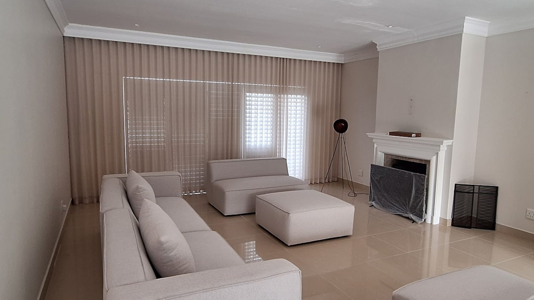 Sheer wave curtains — living area — Certain Curtains